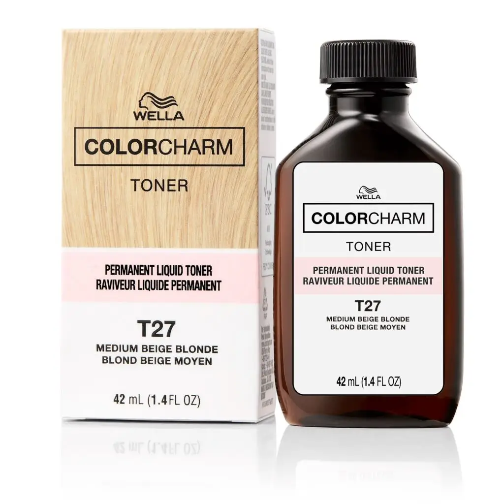 Wella Color Charm T27 Medium Beige Blonde Permanent Liquid Hair Toner Package