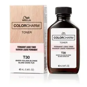 Wella Color Charm T30 Sheer Golden Blonde Permanent Liquid Hair Toner Package