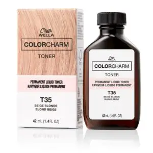 Wella Color Charm T35 Beige Blonde Permanent Liquid Hair Toner Package